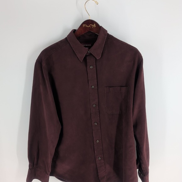 Covington Other - Covington Long Sleeve Western Collared Classic Button-Up Shirt Burgundy Size L